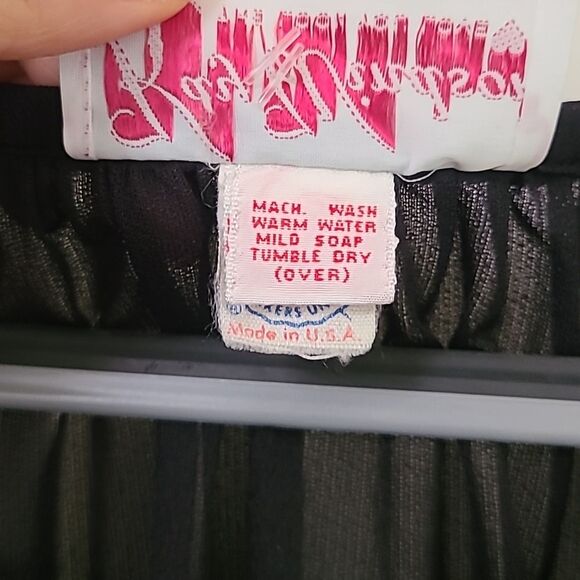 Vintage Cottagecore prairiecore Black chemise puff ballon sleeve sheer dress y2k - Picture 4 of 8